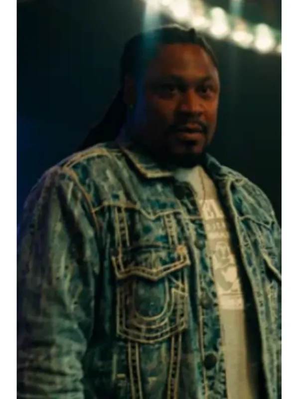 Euphoria Marshawn Lynch Distressed Denim Jacket