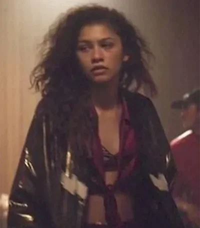 Euphoria S02 Zendaya Bomber Black Jacket