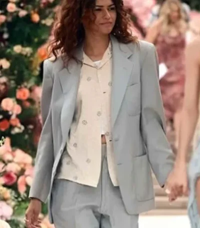 Euphoria S03 Zendaya Oversized Grey Suit