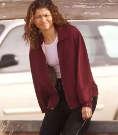 Euphoria Zendaya Maroon Jacket