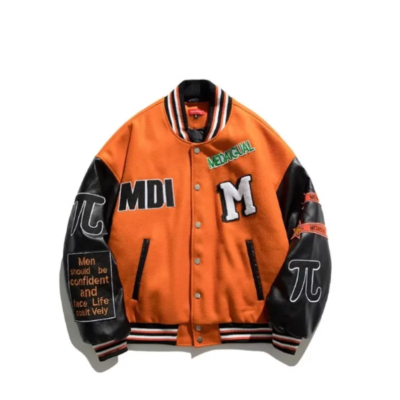 Eva Lakin Hip Hop Orange Wool Jacket Eva Lakin Hip Hop Orange Wool Jacket