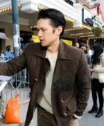 Everything Everywhere All at Once Harry Shum Jr Brown Coat