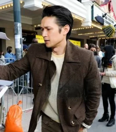 Everything Everywhere All at Once Harry Shum Jr Brown Coat