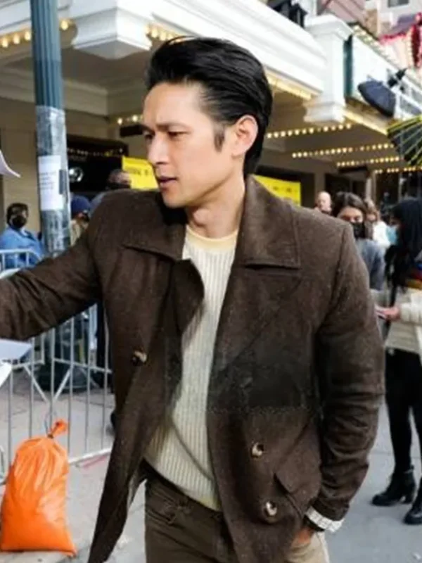 Everything Everywhere All at Once Harry Shum Jr Brown Coat