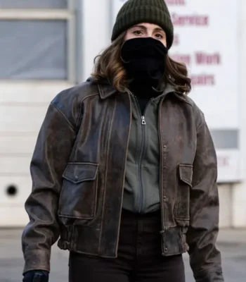 FBI S08 Eva Ramos Brown Leather Jacket