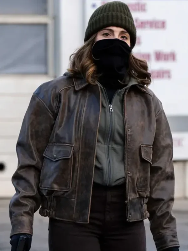 FBI S08 Eva Ramos Brown Leather Jacket