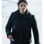 FBI S08 Missy Peregrym Black Wool Peacoat