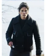FBI S08 Missy Peregrym Black Wool Peacoat