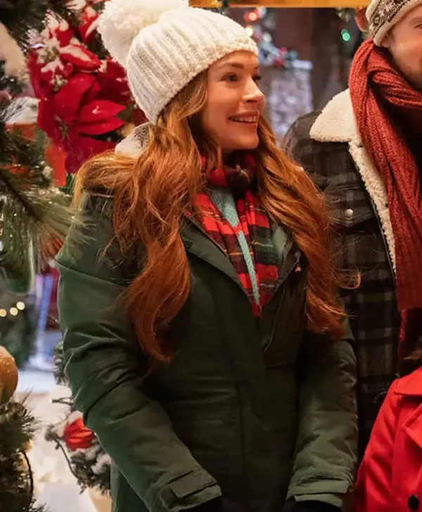 Falling for Christmas Lindsay Lohan Green Coat