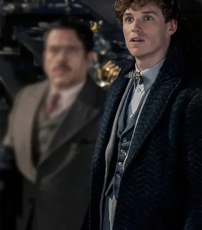 Fantastic Beasts Eddie Redmayne Long Black Wool Coat