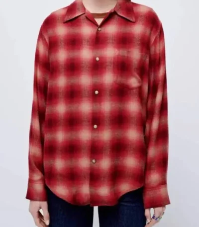 Fatal Attraction S01 Alex Forrest Red Plaid Shirt