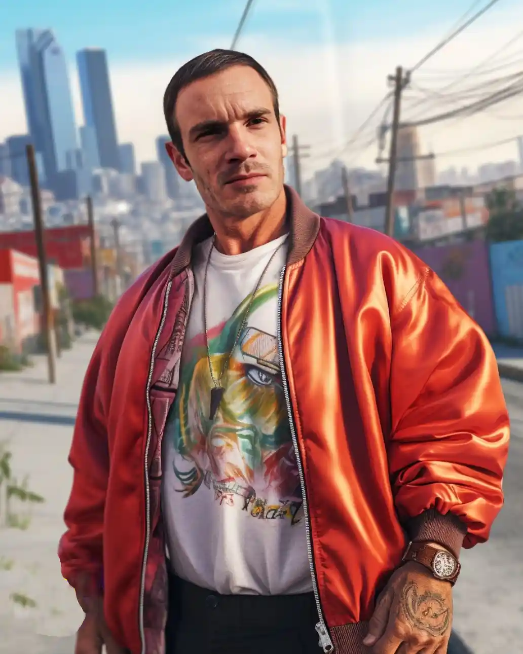 Felix GTA 6 Orange Jacket Felix GTA 6 Orange Jacket