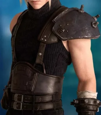 Final Fantasy VII Remake Cloud Strife Leather Black Vest