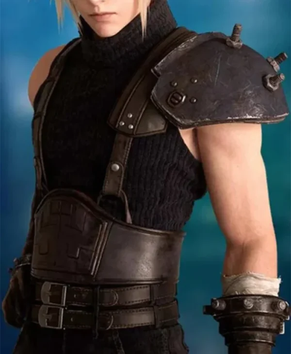 Final Fantasy VII Remake Cloud Strife Leather Black Vest