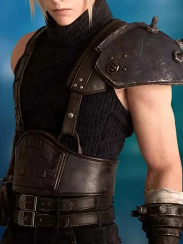 Final Fantasy VII Remake Cloud Strife Leather Black Vest