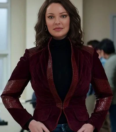 Firefly Lane S02 Tully Hart Maroon Velvet Blazer