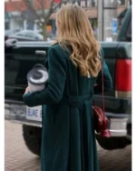 Flipping for Christmas 2023 Ashley Newbrough Green Trench Coat