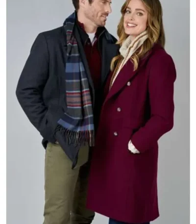 Flipping for Christmas 2023 Ashley Newbrough Maroon Coat