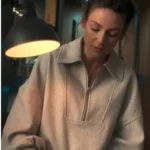 Fool Me Once 2024 Michelle Keegan White Half Zip Jacket