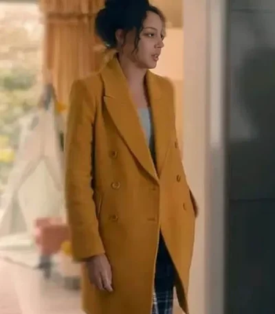 Fool Me Once Adelle Leonce Yellow Trench Coat