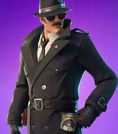 Fortnite Noir Skin Long Trench Coat
