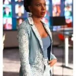 Found Gabi Mosely Embroidered Denim Blazer