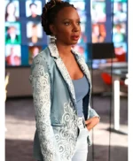 Found Gabi Mosely Embroidered Denim Blazer