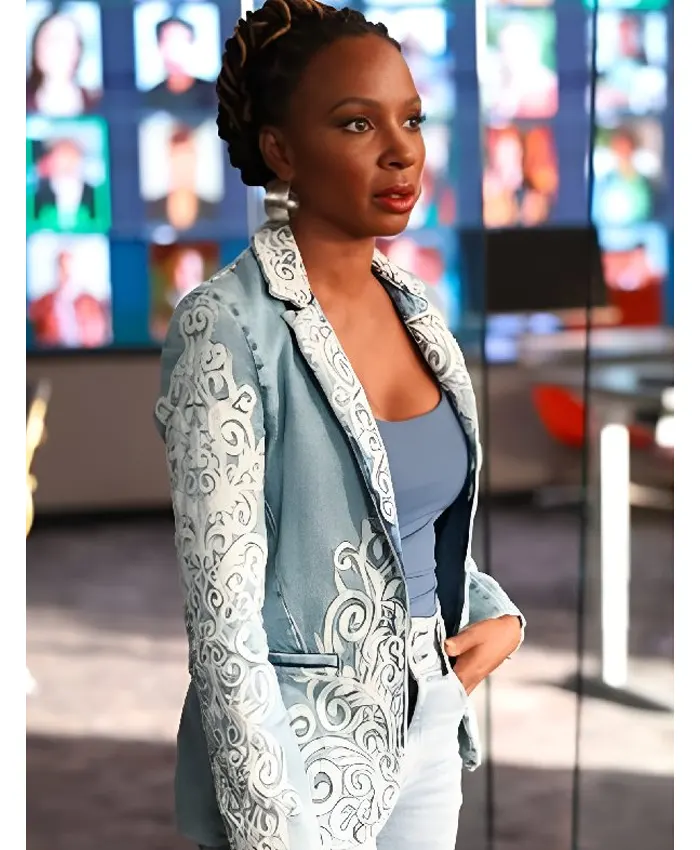 Found Gabi Mosely Embroidered Denim Blazer Found Gabi Mosely Embroidered Denim Blazer