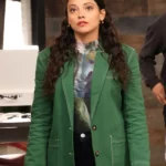 Found S02 Lacey Quinn Green Cotton Blazer