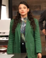 Found S02 Lacey Quinn Green Cotton Blazer