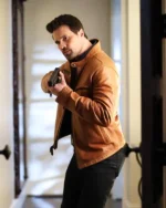 Found S02 Mark Brett Dalton Brown Leather Jacket