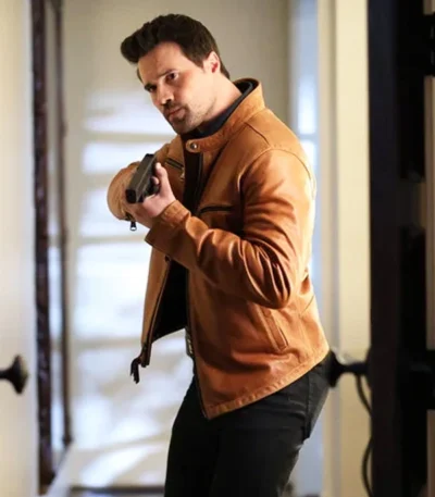 Found S02 Mark Brett Dalton Brown Leather Jacket