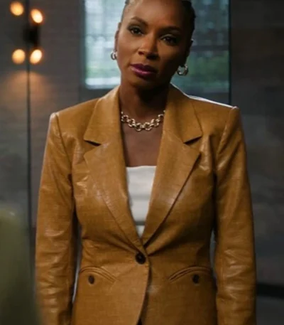 Found S02 Shanola Hampton Leather Blazer