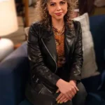 Frasier Jess Salgueir Black Biker Leather Jacket