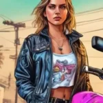 GTA 6 Female Protagonist Black Leather Jacket