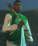 GTA V LS Pounders Bomber Green Letterman Jacket