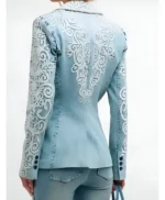 Found Gabi Mosely Embroidered Denim Blazer