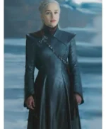 Game of Thrones Daenerys Targaryen Black Leather Coat