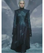Game of Thrones Daenerys Targaryen Black Leather Coat