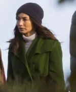 Gemma Chan Eternals 2021 Long Green Coat