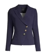 Gen V 2023 Claudia Doumit Blue Asymmetrical Blazer