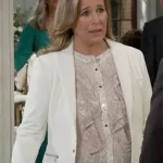 General Hospital 2022 Genie Francis White Blazer Coat