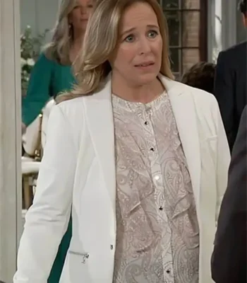 General Hospital 2022 Genie Francis White Blazer Coat