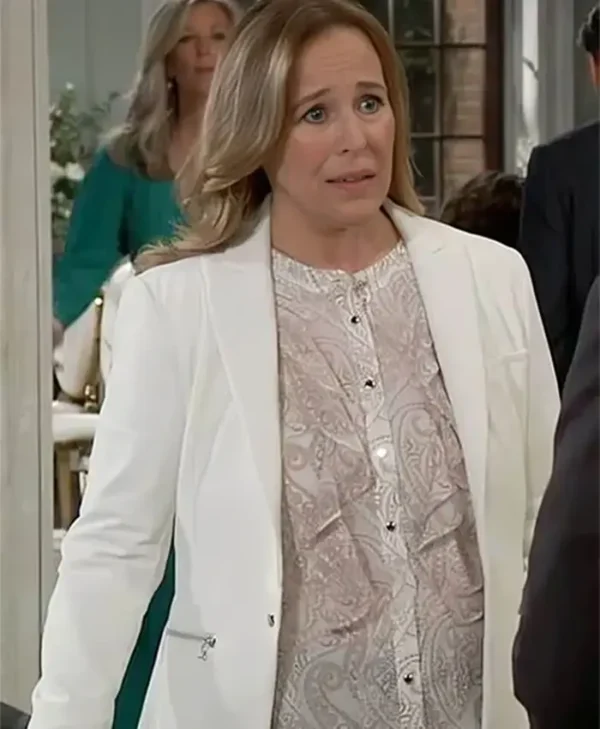General Hospital 2022 Genie Francis White Blazer Coat