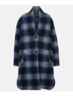 General Hospital Anna Devane Blue Plaid Coat