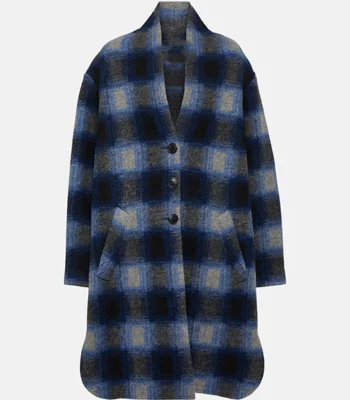 General Hospital Anna Devane Blue Plaid Coat