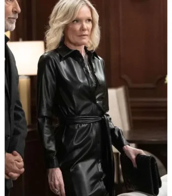 General Hospital Ava Jerome Black Leather Coat