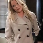 General Hospital Felicia Scorpio Grey Double Breasted Coat