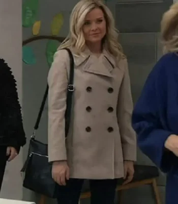 General Hospital Felicia Scorpio Grey Double Breasted Coat