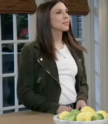 General Hospital Kristina Davis Suede Moto Jacket
